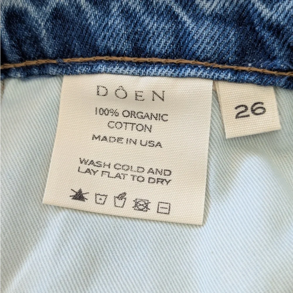 Dôen Lady Jean in Etretat Wash Blue Denim Wide Barrel Leg New NWT - Picture 6 of 10